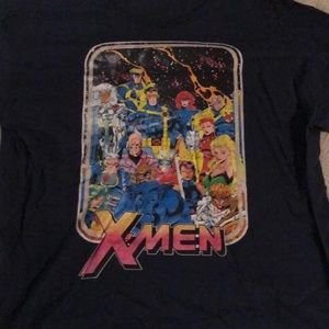 Long sleeve blue x-men t shirt